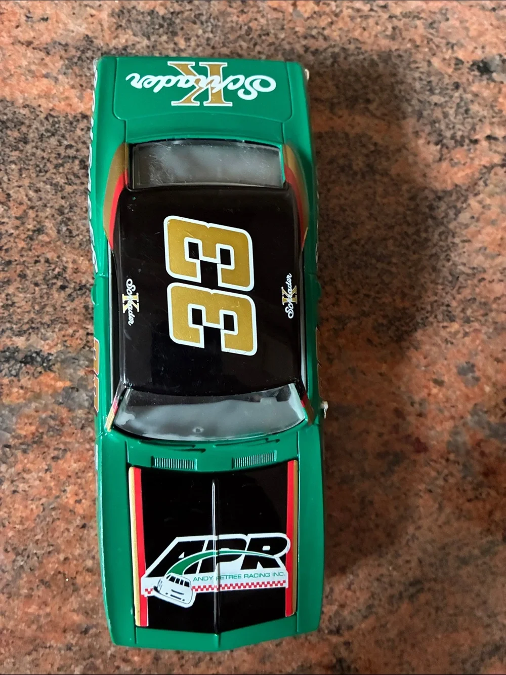 Green & Black Die-Cast Race Car Toy - #33